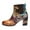 Multicolor, variant on Fesfesfes Faux-Leather Boots for Women Casual Shoes Ethnic Boots for Young Ladies Mid Heel Boots Casual Synthetic Boots Short Boots 6.5(38)