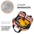 thumbnail image 6 of Lsque Chucky Print Insulated Lunch Bag with Thick Aluminum Foil Lunch Tote Bag with Front Pocket for Men and Women, Ideal for Work, School, Picnics, and Travel, 6 of 8