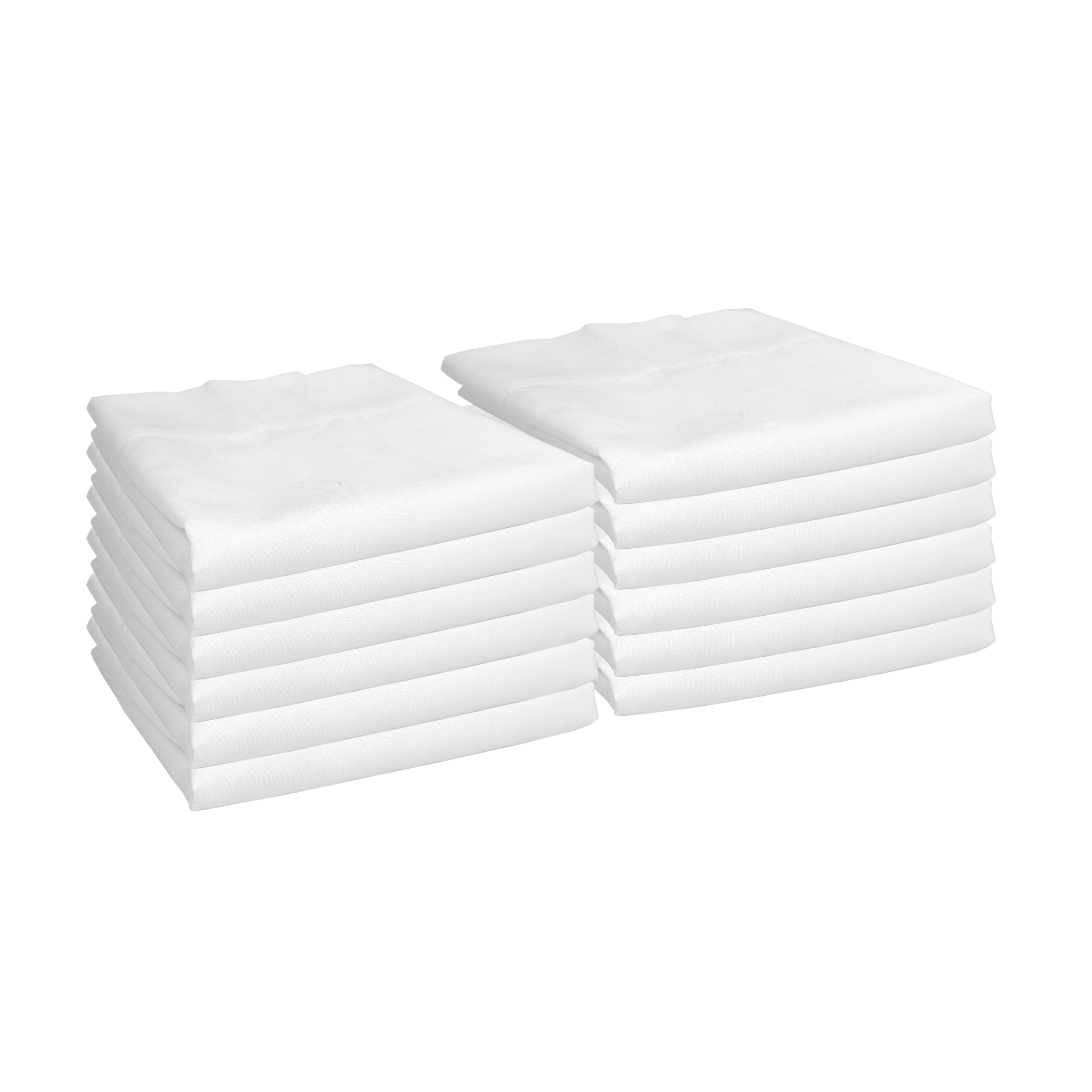 Arkwright Pillowcases - Soft Poly/Cotton Pillow Covers for Home - Standard Size - (Bulk Case of 72) White
