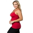 thumbnail image 2 of Women's Seamless Strappy Detail Cami Top Plus Size - Crimson, 2 of 4