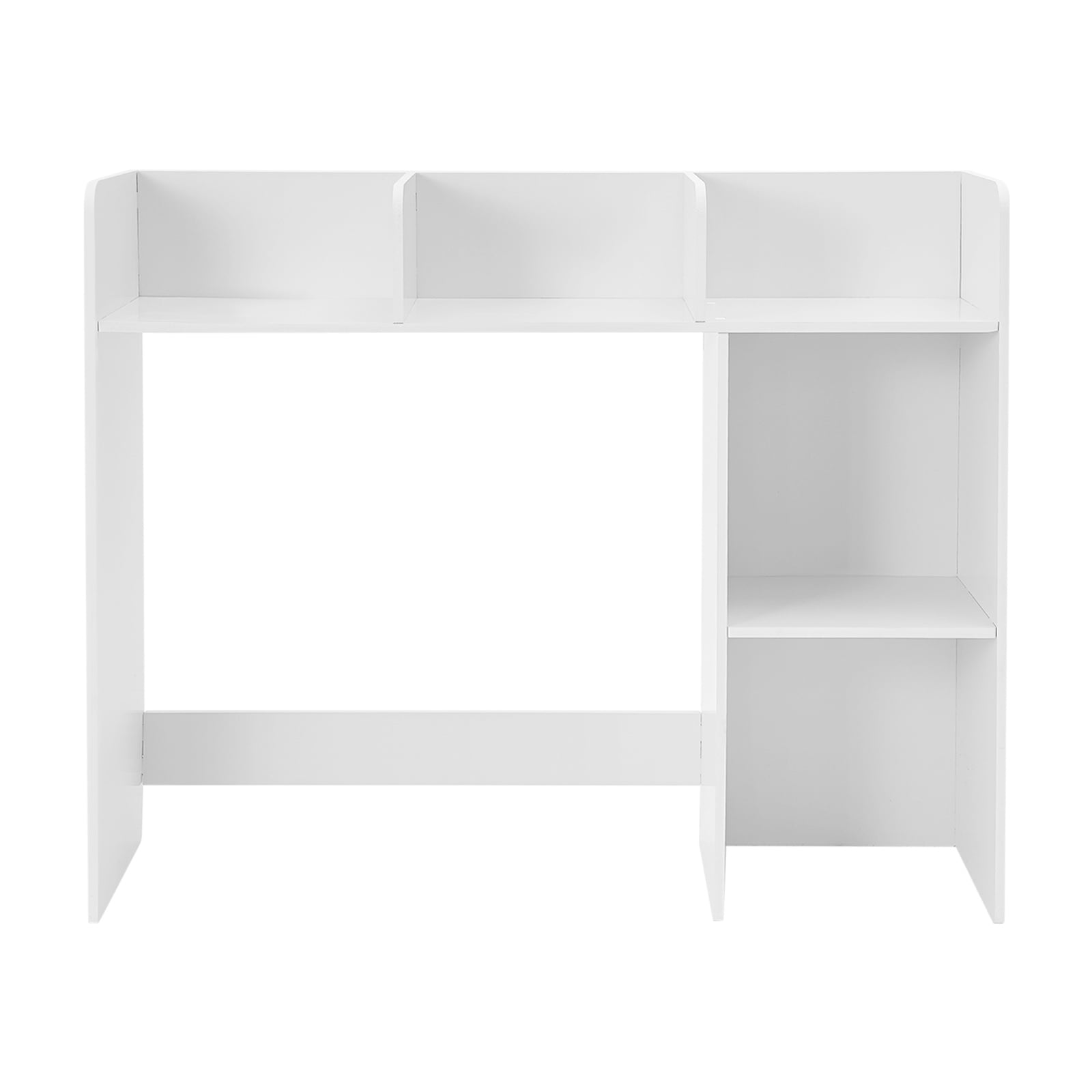 6 Compartments Desk Bookshelf Organizer, Office Desk Bookshelf Holder, Desktop Bookshelf Storage White