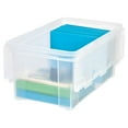IRIS Letter Size Wing Lid File Box, Clear