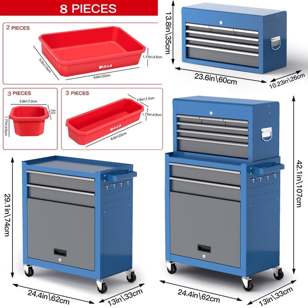 2台セットカブ90 実働とジョグアプリオ実働 AIRAJ Rolling Tool Chest with Wheels,Heavy Duty Tool Storage