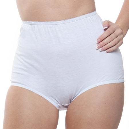 

Women s Teri Cotton Full Cut Brief Panties Pastel 10-Pack