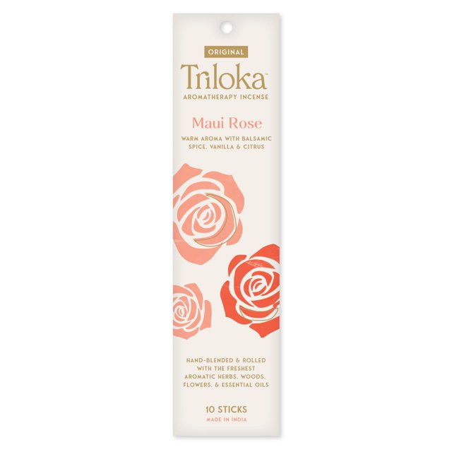 Incienso original Triloka, Maui Rose, 10 varillas