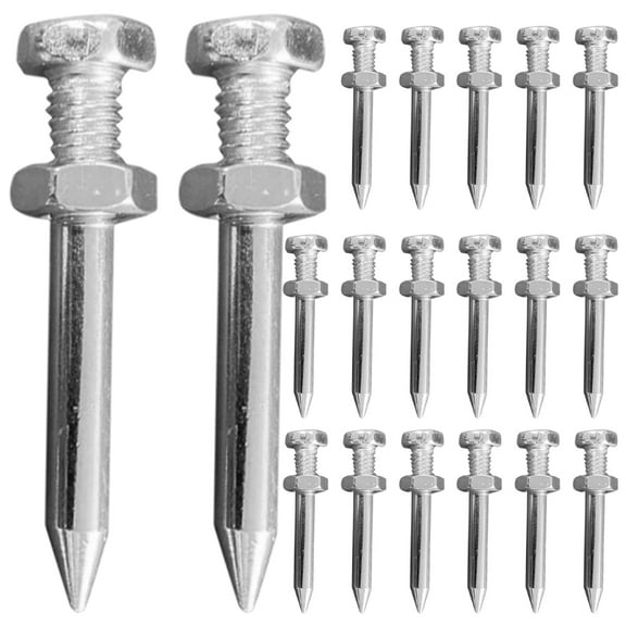 26Pcs Lawn Aerator Spike Lawn Aerator Shoe Stake Metal Aerator Nail Lawn Aerator Tools