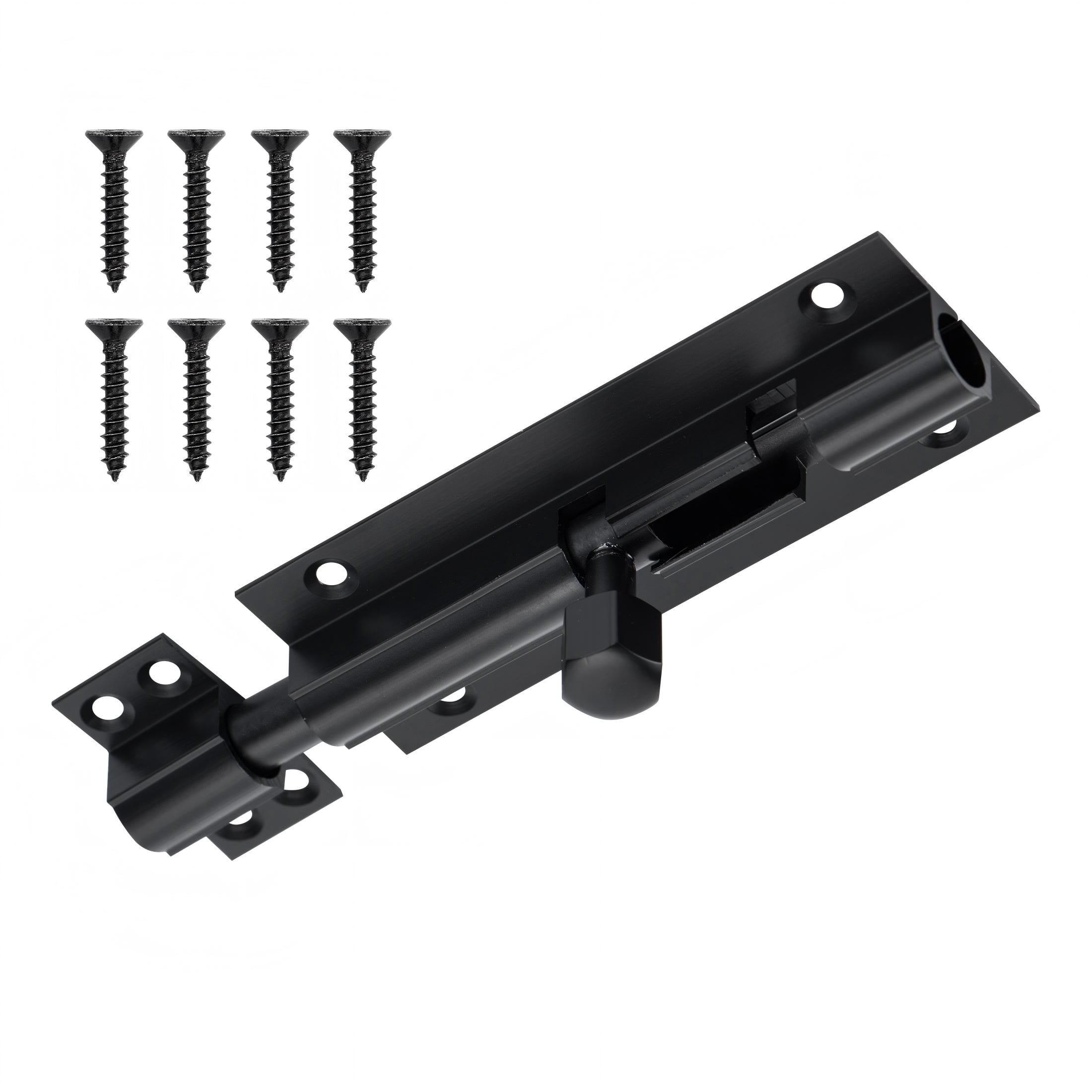 HT 4 Inch Black Brass Barrel Bolt Door Lock with Accessories