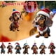 thumbnail image 5 of Colgante de acrílico plano para decoración de árbol de Navidad con forma de perro navideño, 5 of 6
