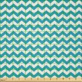 thumbnail image 2 of Ambesonne Seafoam Fabric by the Yard Microfiber, Abstract Chevron Lines, 2 Yards, Beige Seafoam, 2 of 2