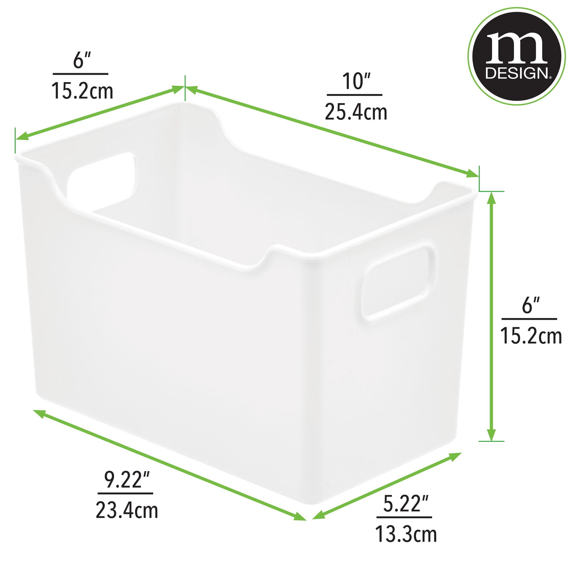 mDesign Deep Plastic Storage Organizer Container Bin, Baby Organization for  Nursery, Cupboard, Playroom, Shelves, and Closet - Holds Snacks, Food
