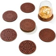 thumbnail image 2 of Leather s for Drinks, 4 Pack Set with Double Sided Mandala Design (Brown), 2 of 4