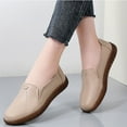 thumbnail image 2 of Beige Ladies Comfortable Flats Round Toe Breathable Upper For Casual And Indoor Wear, 2 of 9