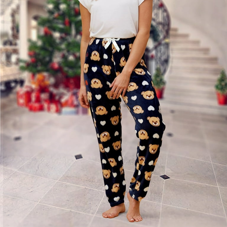 followme Ultra Soft Solid Stretch Jersey Pajama Pants for Women