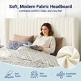 thumbnail image 5 of Allewie Full Size Lift Up Storage Bed Frame, Hydraulic Support System, Upholstered Platform Bed Frame, Vertical Channel Tufted Headboard with Wingback, Cream White, 5 of 9