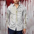 thumbnail image 2 of LIIPEE Halloween Graphic Shirt For Men Long Sleeve Turn Down Collar Button Up Shirts Male Autumn Comfortable Breathable Tops,M, 2 of 4