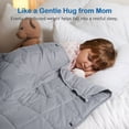 thumbnail image 2 of Sivio Kids Weighted Blanket 5lbs for Sofa Bed, Soft Breathable All-Season Heavy Blankets for Better Sleep, Machine Washable, 36" x 48" Gray, 2 of 10