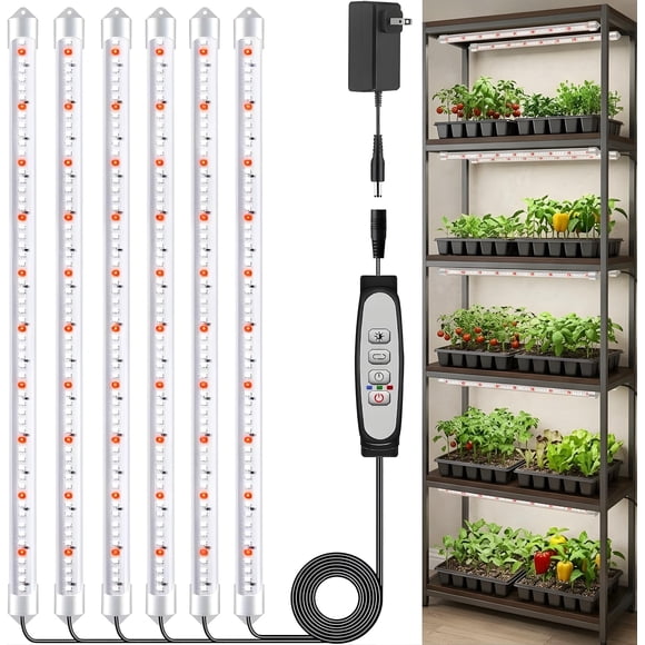 Grow Light Strips SDOVUERC de 16 pulgadas y 6 barras para plantas de interior