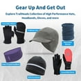 thumbnail image 6 of TrailHeads Fleece Ponytail Hat with Drop Down Ear Warmer | The Trailblazer Adventure Hat for Women - heather grey, 6 of 6