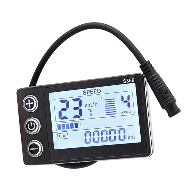 koolsoo S866 Electric Bike LCD Display Meter Repair Accessories with Waterproof Plug
