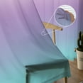 thumbnail image 5 of Coloredd Rainbow, Semi Sheer Curtains 96 Inch Length 2 Panels Set, Ombre Purple Pink Teal Color Art Sheer Kitchen Curtain Privacy Voile Window Curtain for Living Room Bedroom Rod Pocket Drapes, 5 of 7