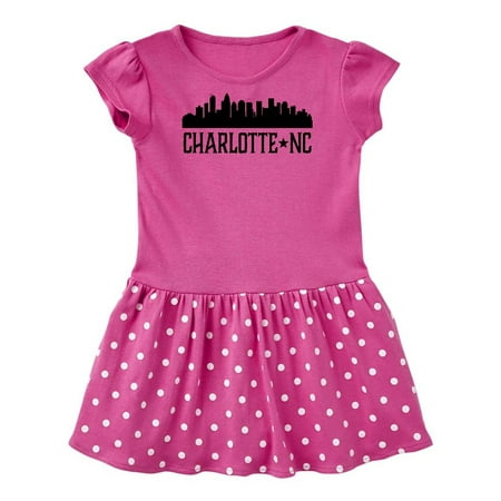 

Inktastic Charlotte North Carolina Skyline NC City Gift Baby Girl Dress