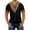 Black Tees for Men, variant on safuny Men's Slim Comfy Tops Summer Holiday Short Sleeve Shirts V Neck Pullover Leisure Workout Sports Ethnic Patchwork Tees Fashion Clothing Black XXL