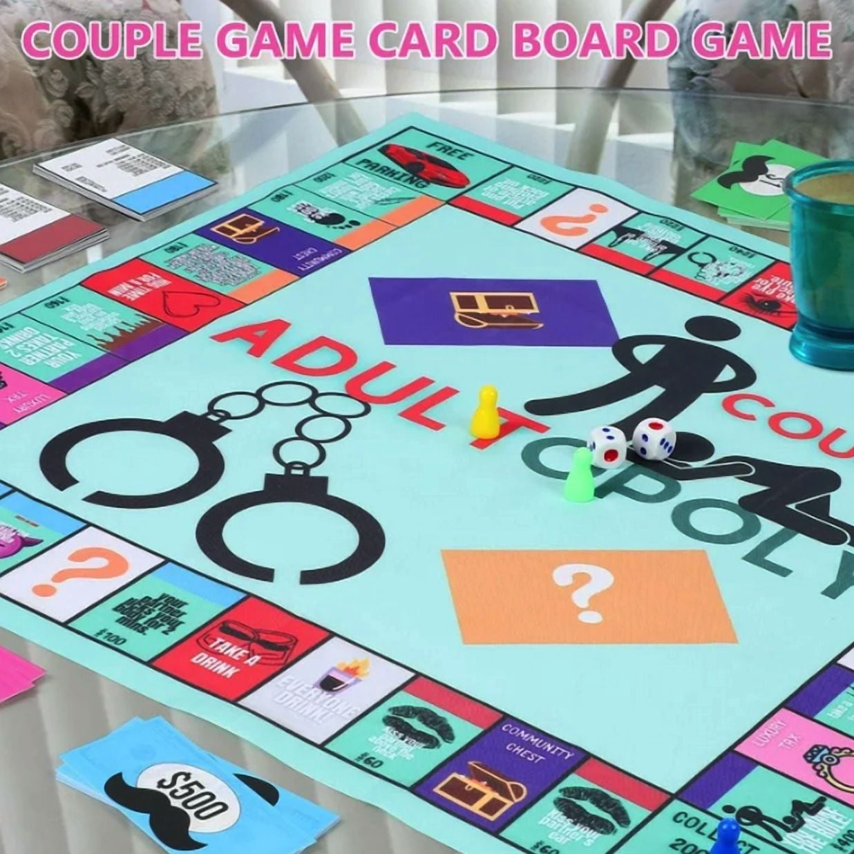 Adultopoly Board Game |  Couples Game for Date Night | Unique Gift for Him & Her