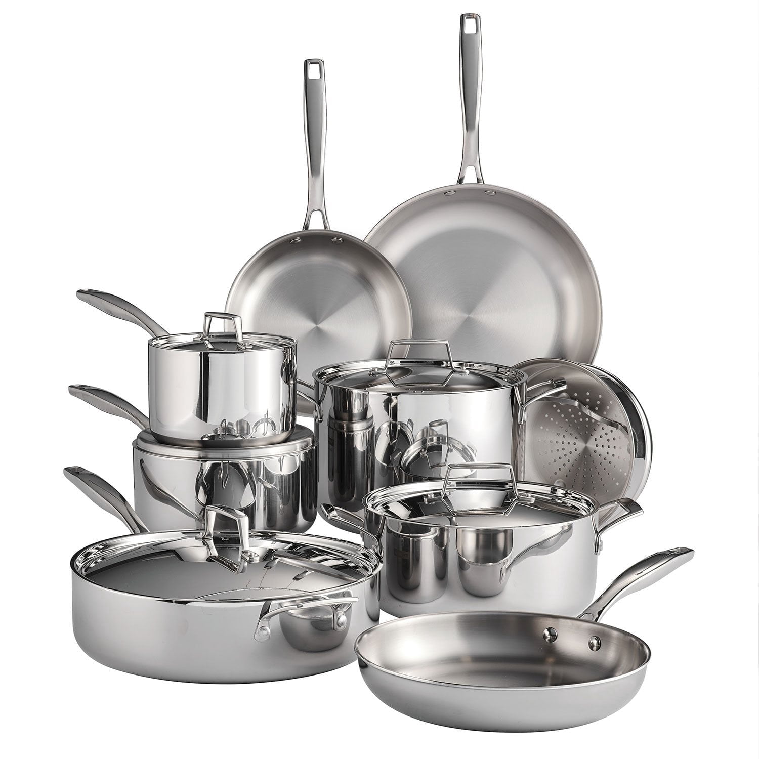 Kirkland Signature, Stainless Steel Cookware Set, 10-Piece, Copper