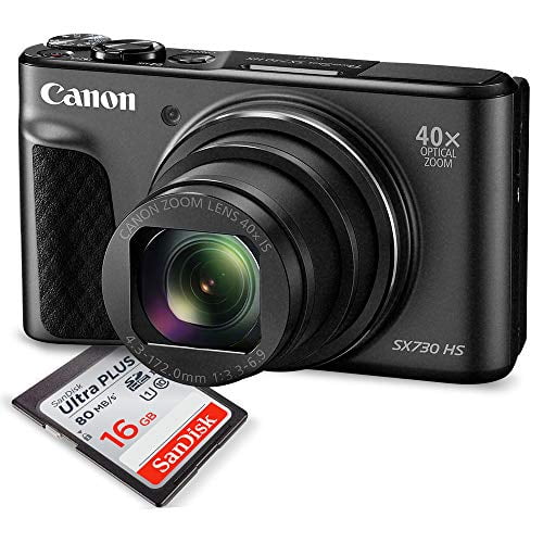 Canon PowerShot SX730 HS Digital (Black) W/Basic Bundle, 16GB - Walmart.com