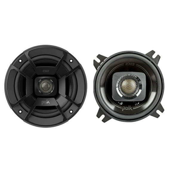 Polk Audio DB402 4 Inch 135W 2 Way Car/Marine ATV Stereo Speakers, Black