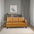 thumbnail image 2 of MAYEERTY 97" Faux Leather 3-Piece Modern Sectional Couch Living Room Sofa Set，Ginger, 2 of 4