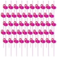 thumbnail image 2 of Retrok 50pcs Paper Drinking Straw 3D Fruit Paper Straws Pineapple Flamingo Design Striped Paper Straw Eco Friendly Recyclable Drinking Straw for Bars Decors Hawaiian Beach Party (Flamingo), 2 of 11