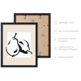 thumbnail image 3 of Poster Master Pears Poster - Retro Pear Silhouette Print - Fruit Art - Line Art - Sketch Art - Chic Boho Art - Abstract Art - Minimal Art - Kitchen or Dining Room Wall Decor, 11x14 Black Framed, 3 of 4