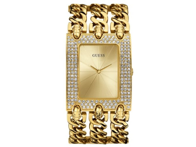 fødsel Mursten Opera GUESS Women's U0085L1 Rocker Glitz Multi-Chain Gold-Tone Bracelet Watch -  Walmart.com