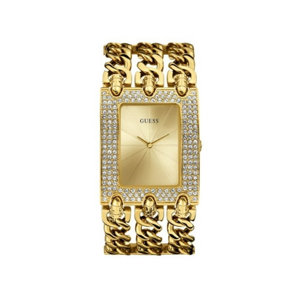 GUESS GUESS Women's U0085L1 Rocker Glitz MultiChain GoldTone