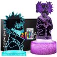 thumbnail image 1 of My Hero Academia Toys 3D Night Light, 2 Pattern 16 Colors Anime Table Lamp with Remote Control Kids Bedroom Decoration, Creative Lighting Perfect Souvenir Gifts for Christmas and Birthday, 1 of 5