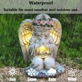 thumbnail image 3 of Garden Statues for Outside, 3 LED Solar Praying Angel Figurines Decorative Light, Waterproof Resin Fairy Statue Solar Light for Patio Balcony Yard Lawn Ornament Gifts for Mom (PrayAngel), 3 of 6