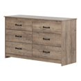 thumbnail image 1 of Pemberly Row Farmhouse 6-Drawer Double Dresser in Weathered Oak, 1 of 4