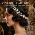 thumbnail image 3 of Miallo Gold Leaf Bridal Hair Vine - Pearl Wedding Headpiece for Bride & Bridesmaids - Flexible Floral Hair Accessories for Women, 3 of 8