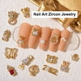 thumbnail image 2 of UDIYO Nail Cubic Zirconia New Year Style DIY Design Nail Accessories Nail Art Decor Jewelry for 2022 Tiger Year, 2 of 7