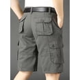 thumbnail image 2 of Pantalones cortos cargo de color caqui para hombre, pantalones cortos tipo bermudas lisos para hombre, pantalones cortos holgados de diseñador para hombres grandes y altos, nuevos pantalones cortos de, 2 of 5