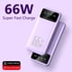 thumbnail image 2 of Banco de energía de carga superrápida, cargador de batería externo portátil para Huawei P50, Samsung, iPhone y Xiaomi, 30000mAh, 66W, 2 of 4