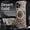 Desertgold, variant on TECH CIRCLE for iPhone 16 Pro Max Aluminum Alloy Metal Frameless Case with Magnetic 360° Rotating Ring Stand Hollow Heat Dissipation Sleek Minimalist Shockproof Cover,Black