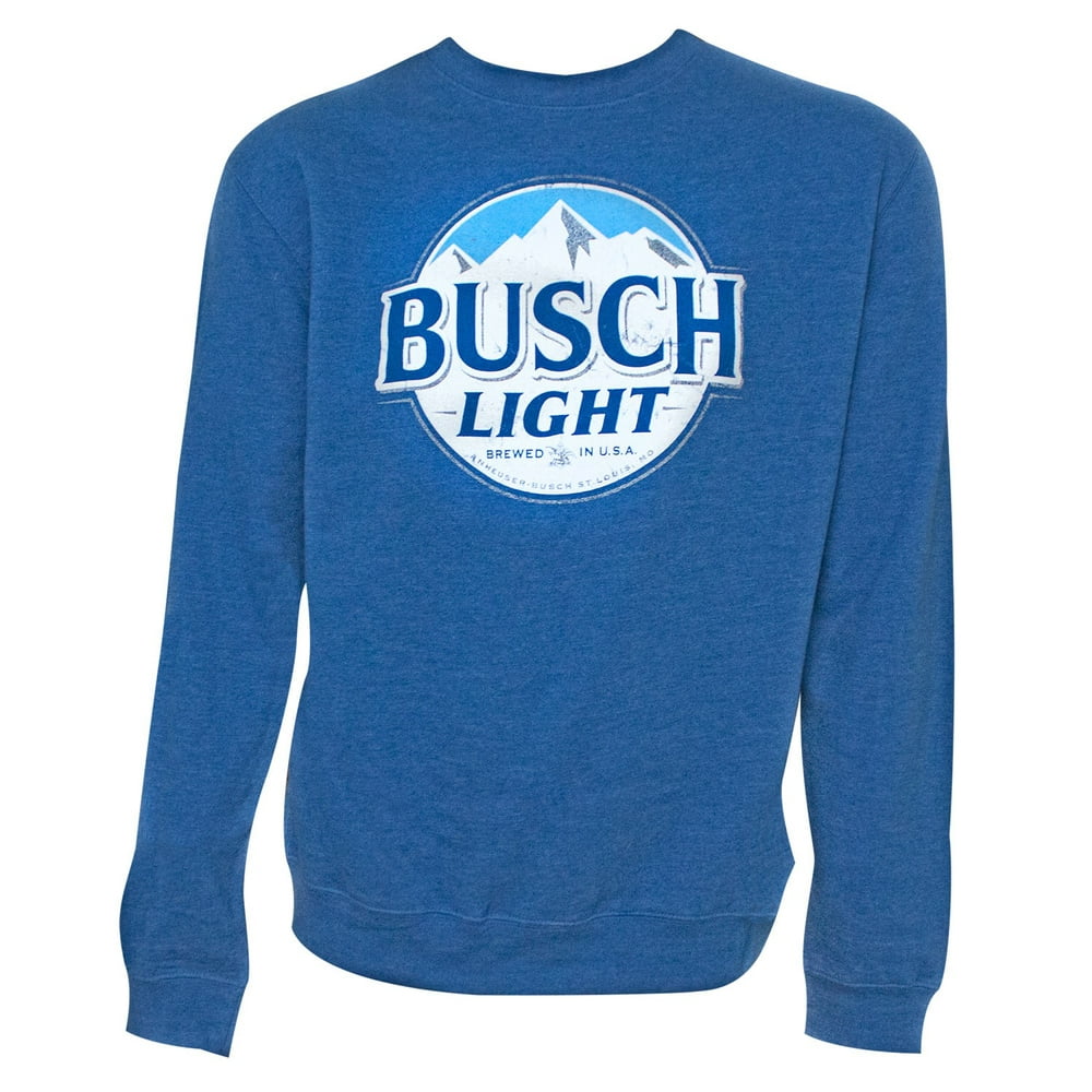 Busch - Busch Light Beer Logo Men's Royal Blue Crewneck Sweatshirt ...