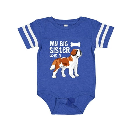 

Inktastic My Big Sister is a Saint Bernard (white) Gift Baby Boy or Baby Girl Bodysuit