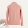 thumbnail image 4 of Ltctricy Women's Plus Size Thermal Shirts Fleece Lined Long Sleeve Turtleneck Cut out Loose T Shirts Warm Base Layer Tops(Pink,X-Large), 4 of 5