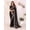 Black, variant on Women's Georgette Embroidered & Sequin work Bollywood Fancy Saree (Madhvi-Mustard)