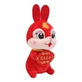 thumbnail image 4 of Lindo juguete de peluche animal, conejito de peluche de Año Nuevo, juguete de conejito de peluche, muñeca de conejito de Año Nuevo, funcionalidad versátil, 4 of 8