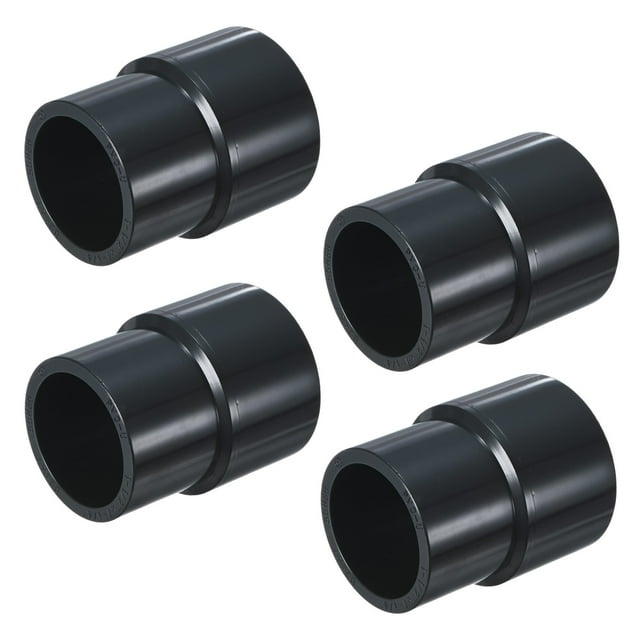 Uxcell 4-Pack Conector de Reducción de Tubo, Acoplamiento Reductor Recto de 1-1/2"*1-1/4", Gris