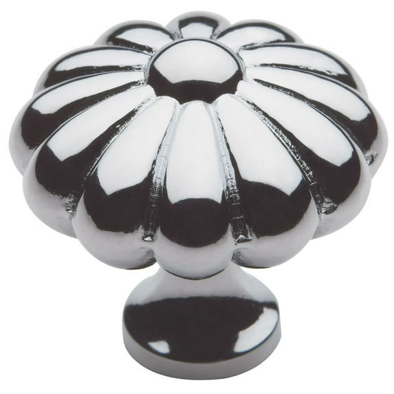 Baldwin 4459260 1.5 in. dia. Melon Cabinet Knob, Polished Chrome